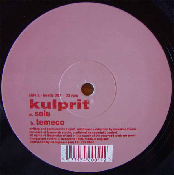 Kulprit : Solo (12&quot;)