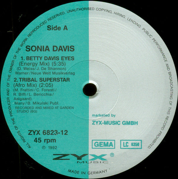 Sonia Davis : Bette Davis Eyes (12")