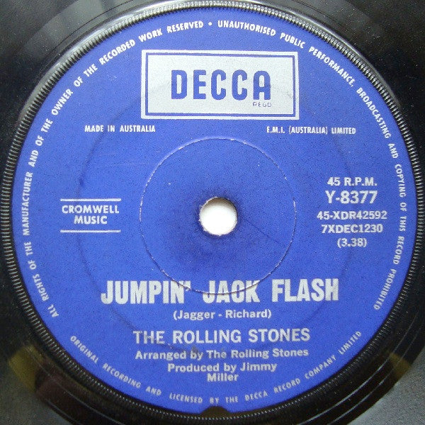 The Rolling Stones : Jumpin&#39; Jack Flash (7&quot;, Mono)