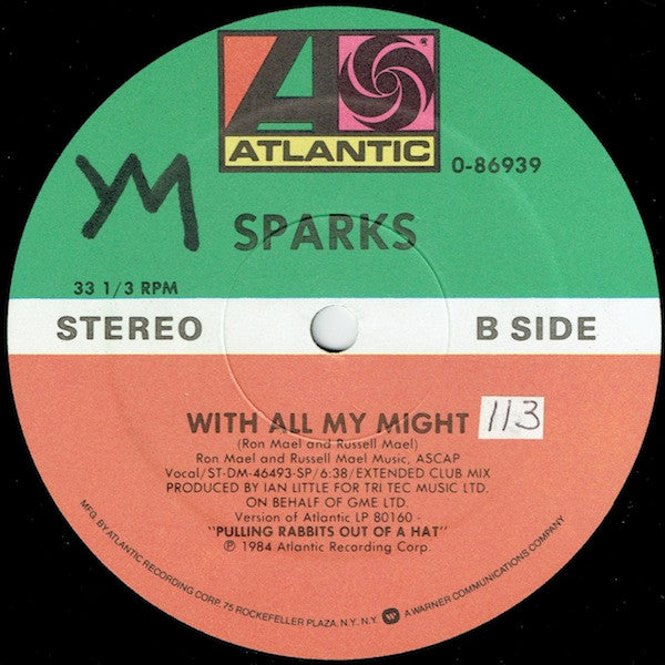 Sparks : Progress (12" Extended Club Versions) (12", SP )