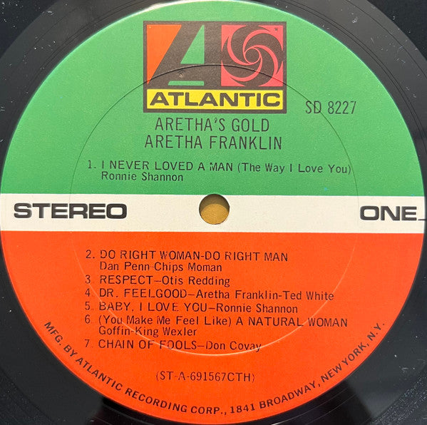 Aretha Franklin : Aretha's Gold (LP, Album, Comp, CTH)