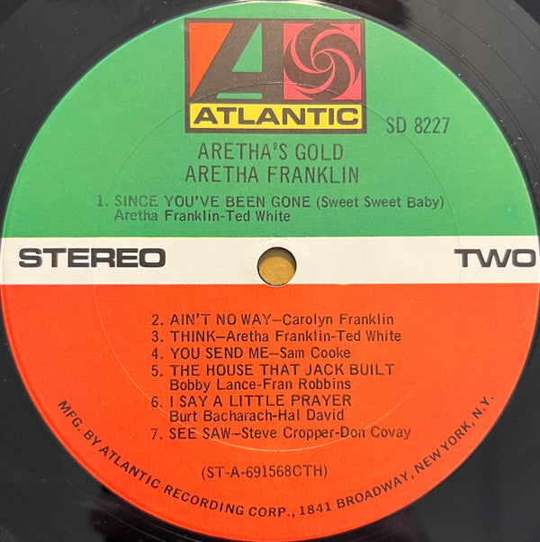 Aretha Franklin : Aretha's Gold (LP, Album, Comp, CTH)