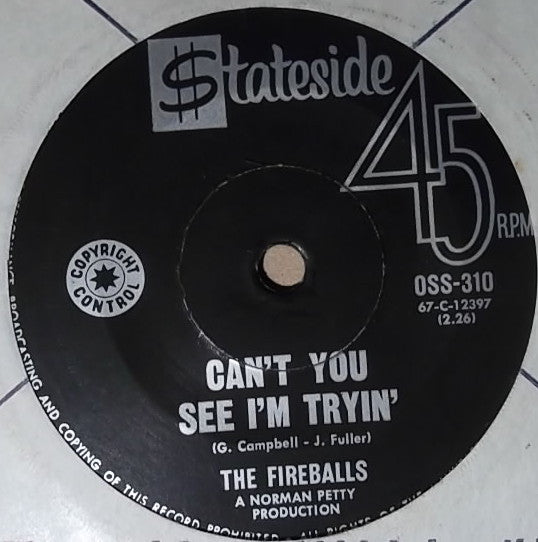 The Fireballs : Bottle Of Wine (7", Single)