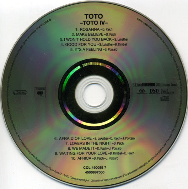 Toto : Toto IV (SACD, Hybrid, Multichannel, Album, RE)