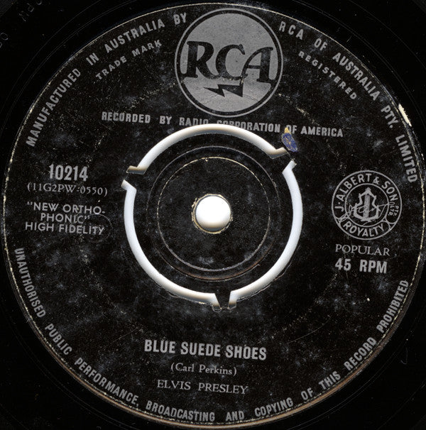 Elvis Presley With The Jordanaires : Blue Suede Shoes / Tutti Frutti (7&quot;, Single)