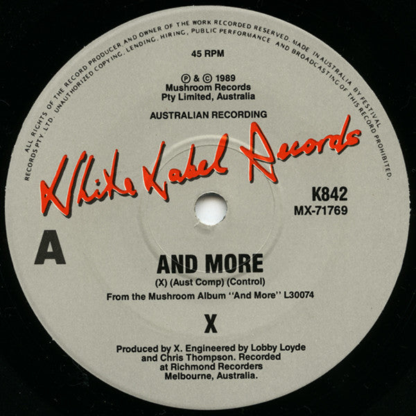 X (10) : And More (7", Single, Ltd)