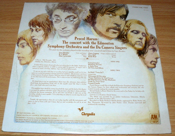 Procol Harum In Concert With The Edmonton Symphony Orchestra : Live (LP, Album)