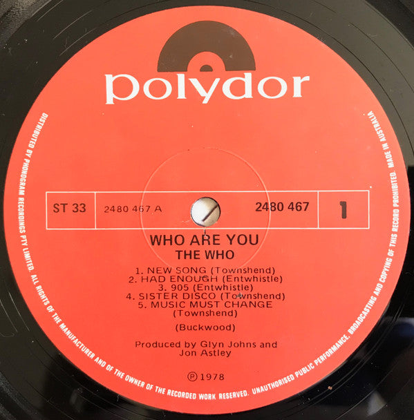 The Who : Who Are You (LP, Album)