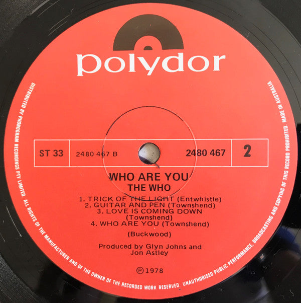 The Who : Who Are You (LP, Album)