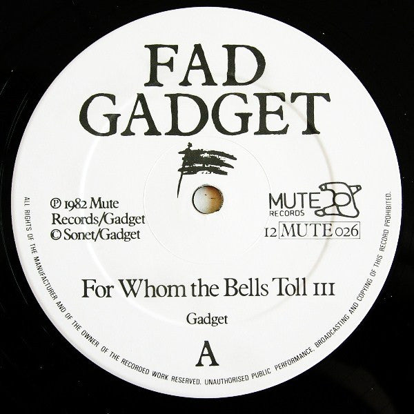 Fad Gadget : For Whom The Bells Toll (12", Single)