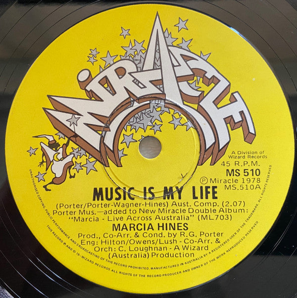 Marcia Hines : Music Is My Life (7", Single)