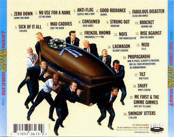 Various : Fat Music Volume V: Live Fat, Die Young (CD, Album, Comp)