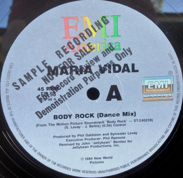 Maria Vidal : Body Rock (12", Single)