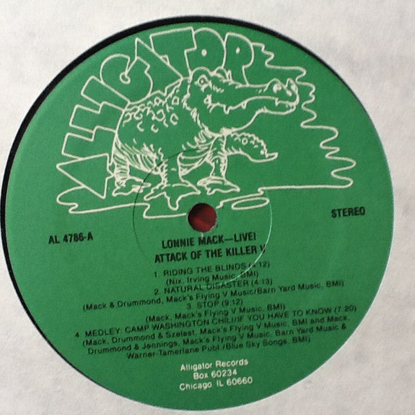 Lonnie Mack : Live Attack Of The Killer V (LP, Album, Hub)