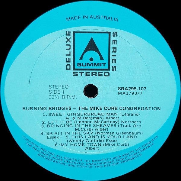 Mike Curb Congregation : Burning Bridges (LP, Album)