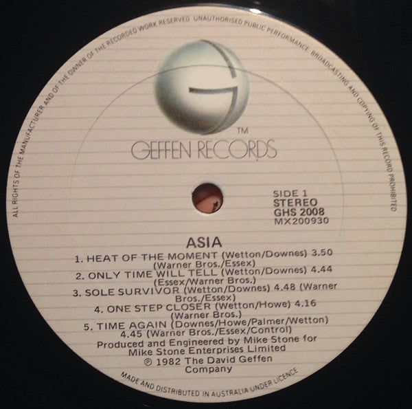 Asia (2) : Asia (LP, Album)