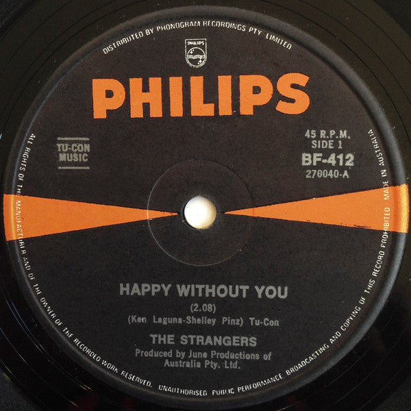 The Strangers (14) : Happy Without You (7&quot;, Single)