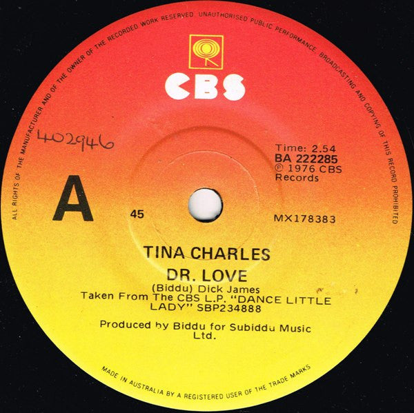 Tina Charles : Dr. Love (7&quot;)