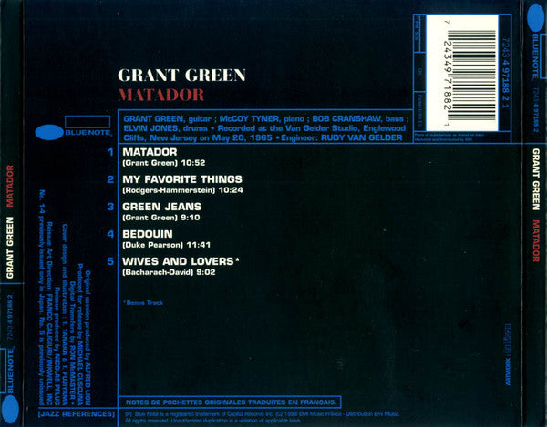 Grant Green : Matador (CD, Album, RE, Dig)