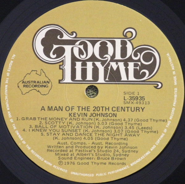 Kevin Johnson (5) : A Man Of The 20th Century (LP, Album)