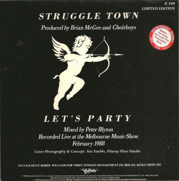 Choirboys : Struggle Town (7", Single, Ltd)