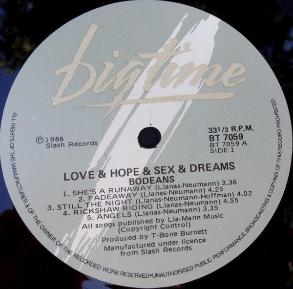 BoDeans : Love & Hope & Sex & Dreams (LP, Album)