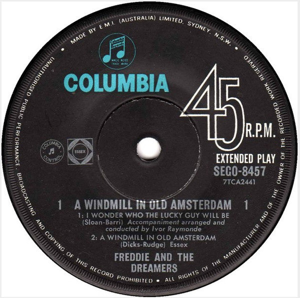 Freddie & The Dreamers : A Windmill In Old Amsterdam (7", EP)