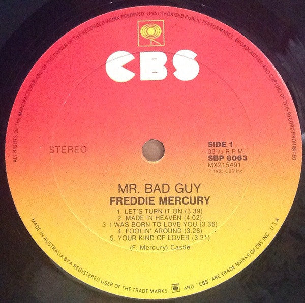 Freddie Mercury : Mr. Bad Guy (LP, Album)
