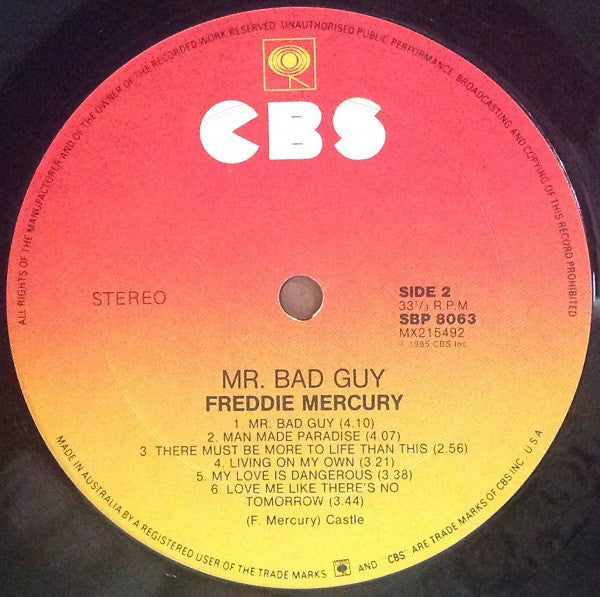 Freddie Mercury : Mr. Bad Guy (LP, Album)