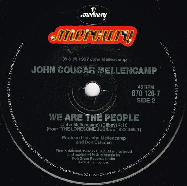 John Cougar Mellencamp : Check It Out (7", Single)