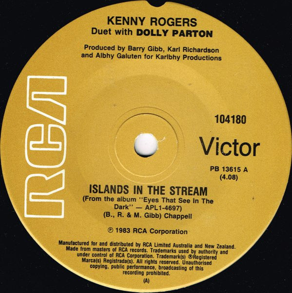 Kenny Rogers Duet With Dolly Parton : Islands In The Stream (7&quot;, Single)