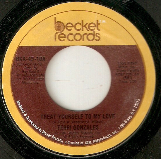 Terri Gonzalez : Treat Yourself To My Love (7")