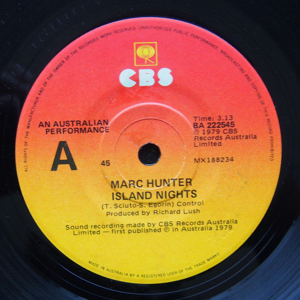 Marc Hunter : Island Nights (7", Single)