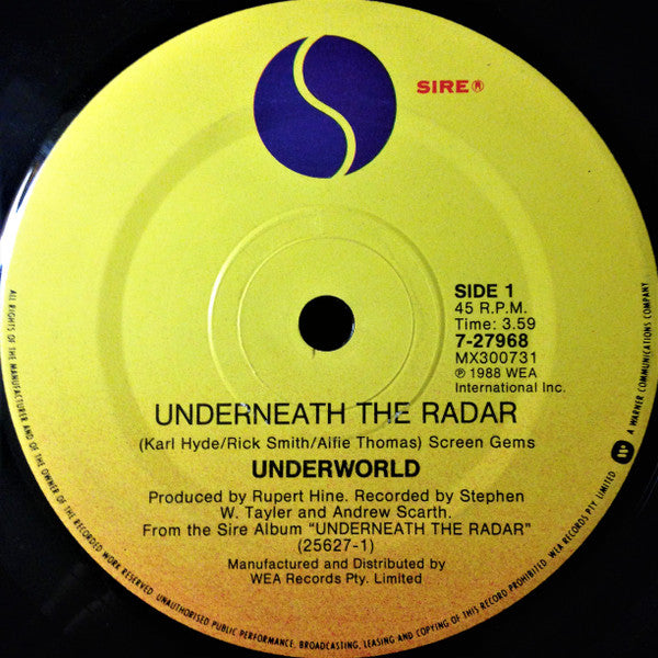 Underworld : Underneath The Radar (7", Single)
