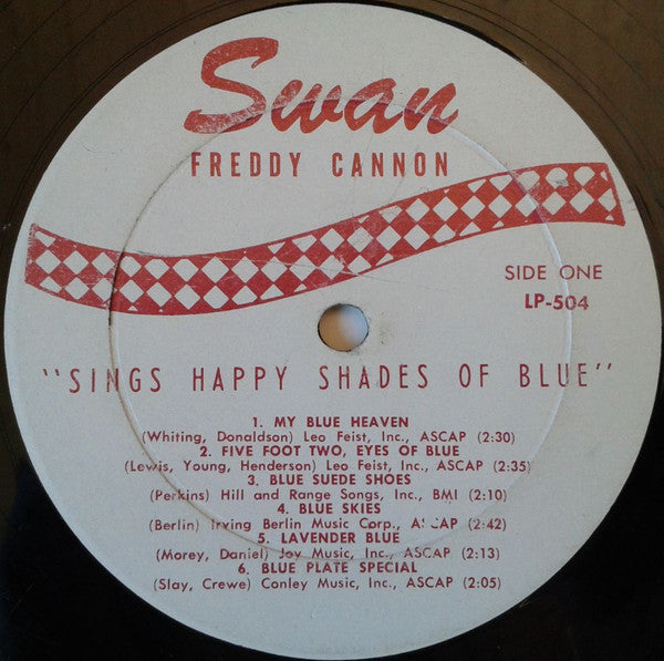 Freddy Cannon : Sings Happy Shades Of Blue (LP, Album)