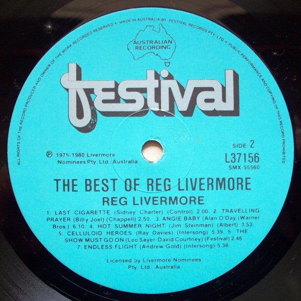 Reg Livermore : The Best Of Reg Livermore (LP, Comp)