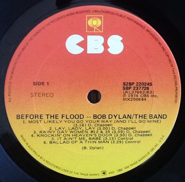 Bob Dylan / The Band : Before The Flood (2xLP, Album, RE, Gat)