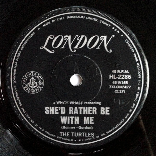 The Turtles : She&#39;d Rather Be With Me / The Walking Song (7&quot;, Single)