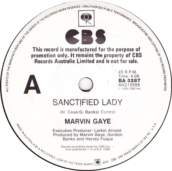 Marvin Gaye : Sanctified Lady (7", Promo)