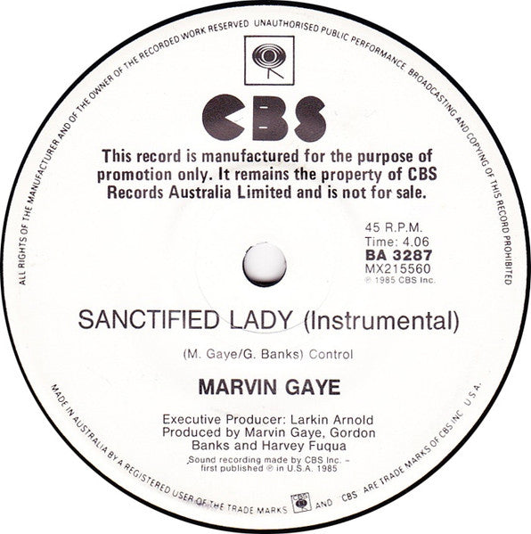 Marvin Gaye : Sanctified Lady (7", Promo)