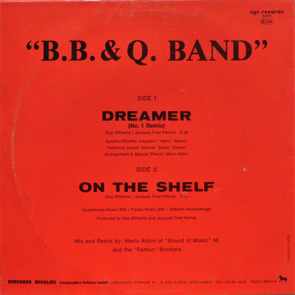 The Brooklyn, Bronx & Queens Band : Dreamer (No. 1 Remix) / On The Shelf (12")