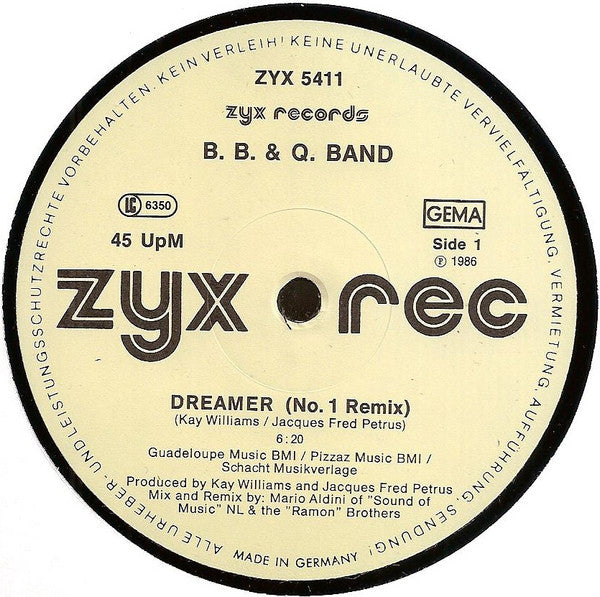 The Brooklyn, Bronx & Queens Band : Dreamer (No. 1 Remix) / On The Shelf (12")