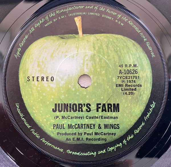 Wings (2) : Junior&#39;s Farm (7&quot;, Single)