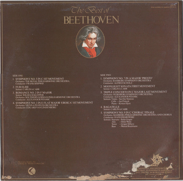 Ludwig van Beethoven : The Best Of Beethoven (LP, Comp)