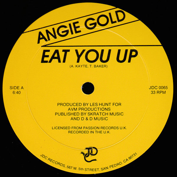 Angie Gold : Eat You Up (12")