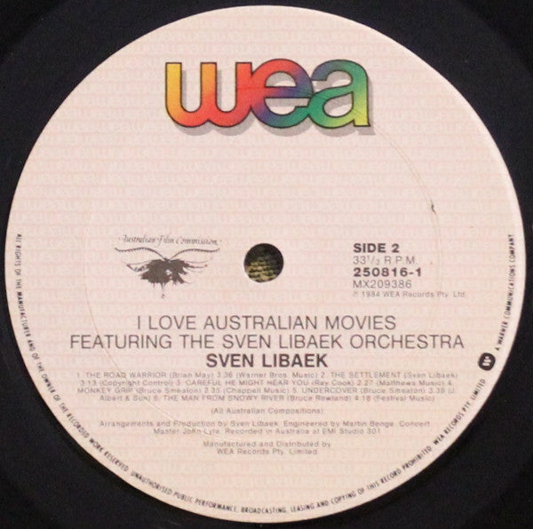 Sven Libaek : I Love Australian Movies (LP, Album)