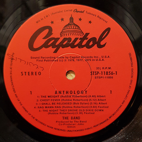 The Band : Anthology (2xLP, Comp, Gat)
