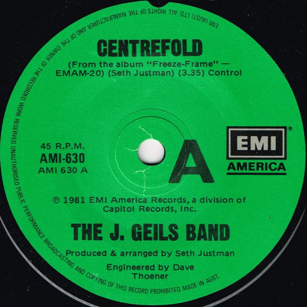 The J. Geils Band : Centrefold (7&quot;, Single, Gre)