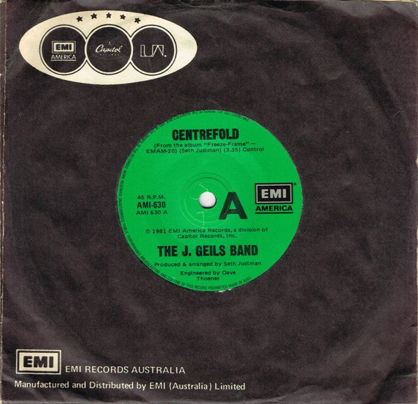 The J. Geils Band : Centrefold (7", Single, Gre)