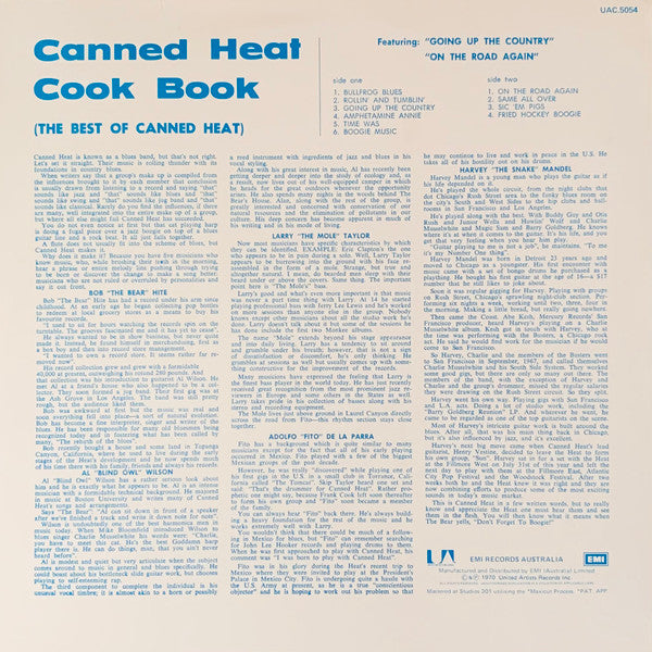 Canned Heat : The Canned Heat Cookbook (The Best Of Canned Heat) (LP, Comp, RE)